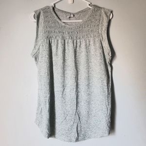 Green Heather sleeveless blouse